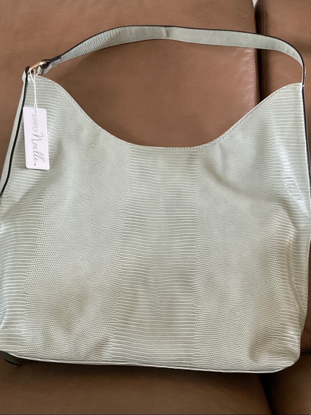 Simply Noelle Mint Green Textured Shoulder Bag